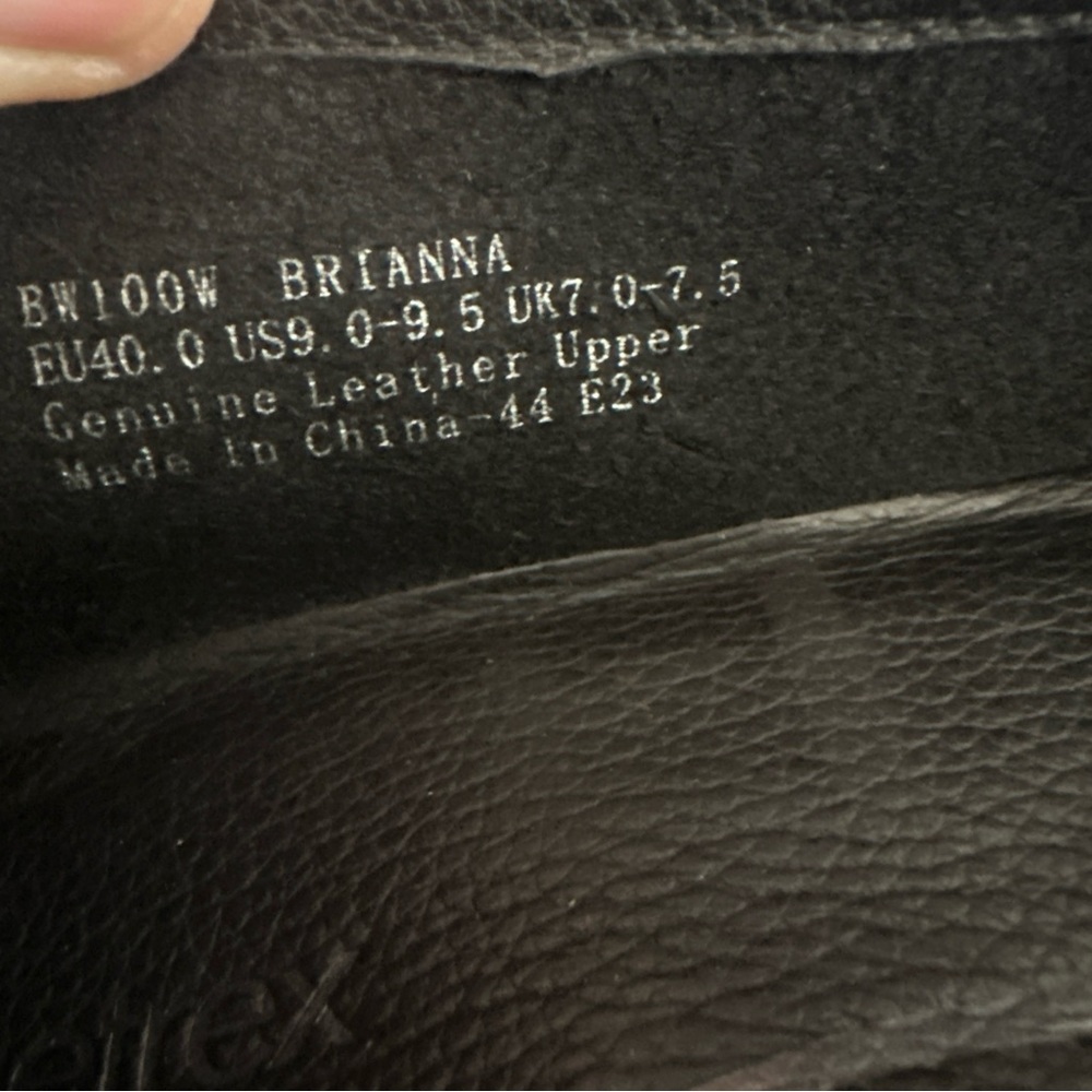Aetrex Brianna Ballet Flat Size 40 US 9.5 Black Leather Arch Support Comfort - Picture 6 of 6